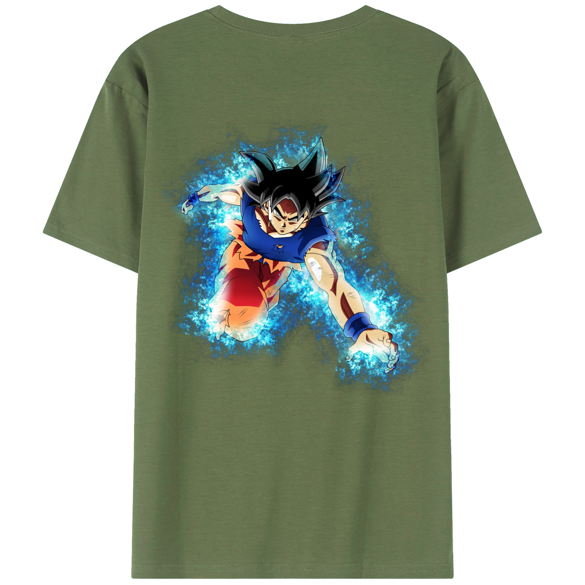 （画像用） ドラゴンボール 孫悟空（そん ごくう）Son Goku カカロット DRAGON BALL Kakarotto 綿100％ メンズ半袖Tシャツ（バックプリント） 通気性